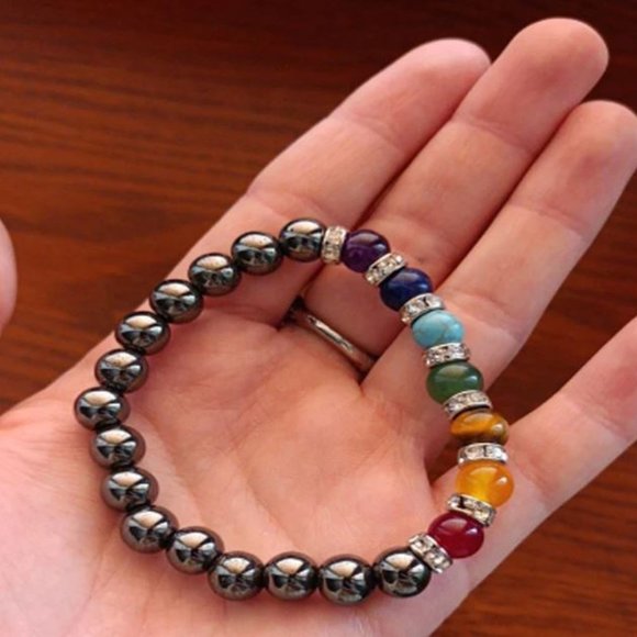 10mm “Weight Loss” 7 Chakra Healing Balance Magnetic Stretch Bracelet - Picture 5 of 11